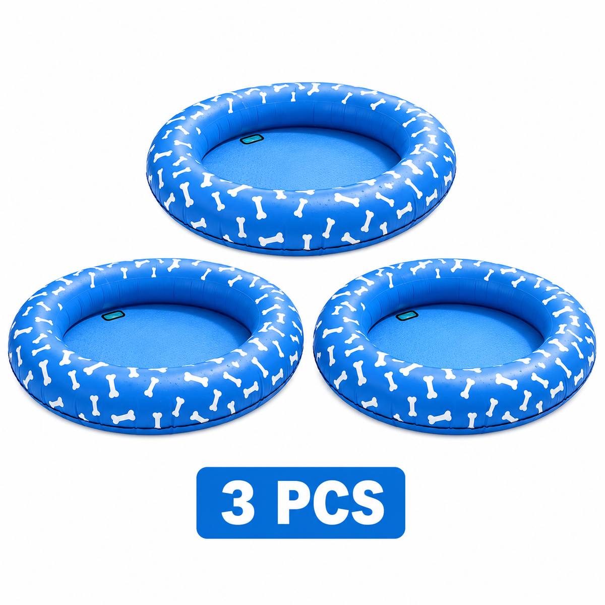 🐶 Large Blue Bone Inflatable Dog Pool Float