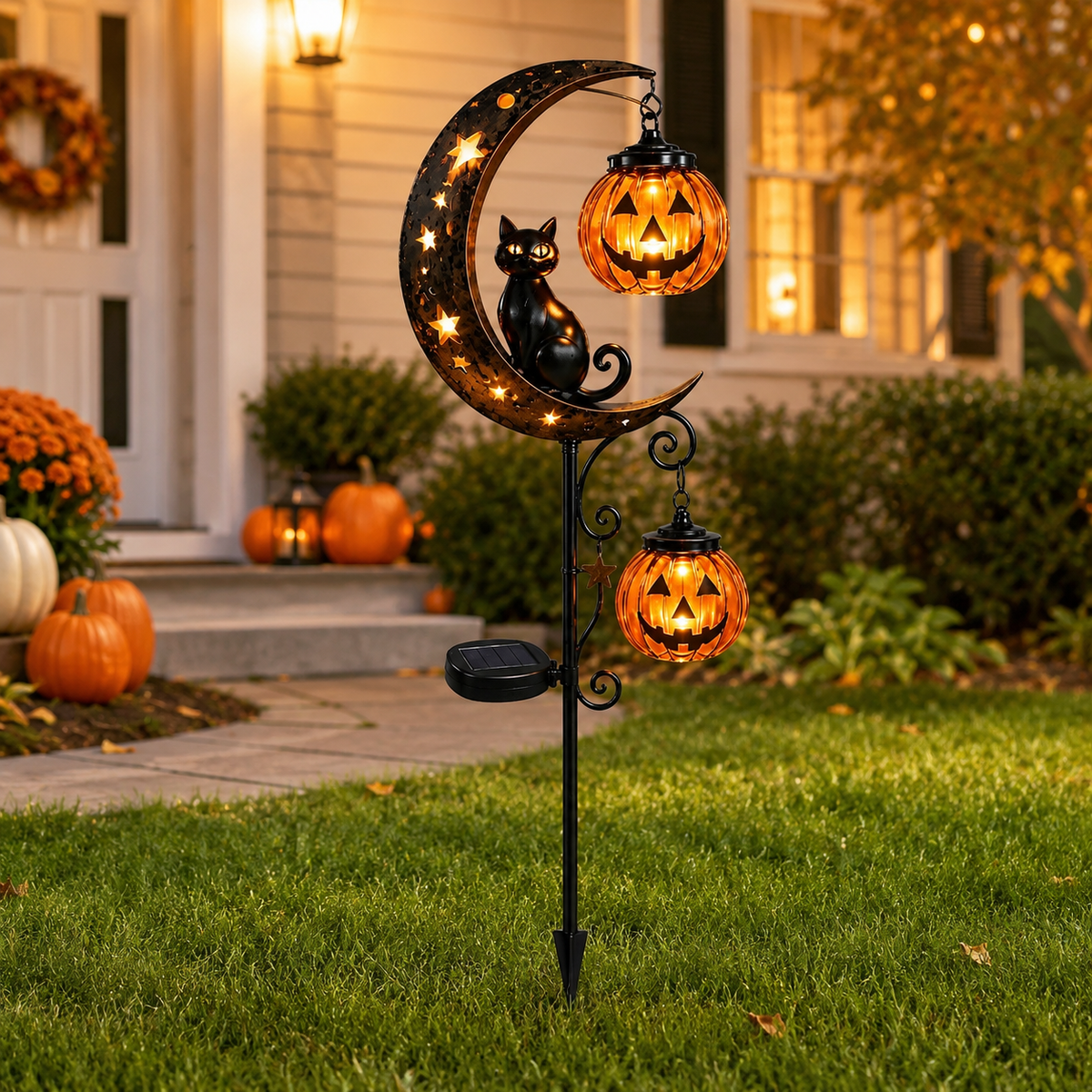 π Halloween Early Bird Sale | 49% OFF Pumpkin Moon Garden Stake Light