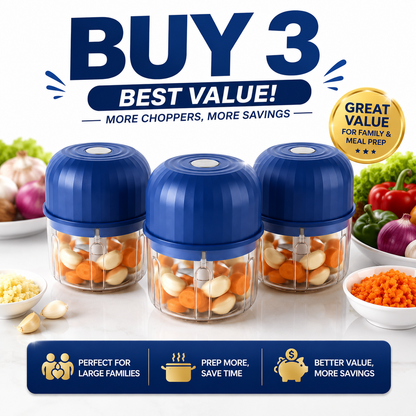 🔥Last Day 50% OFF — Cordless Multifunctional Mini Chopper with 4 Sharp Blades
