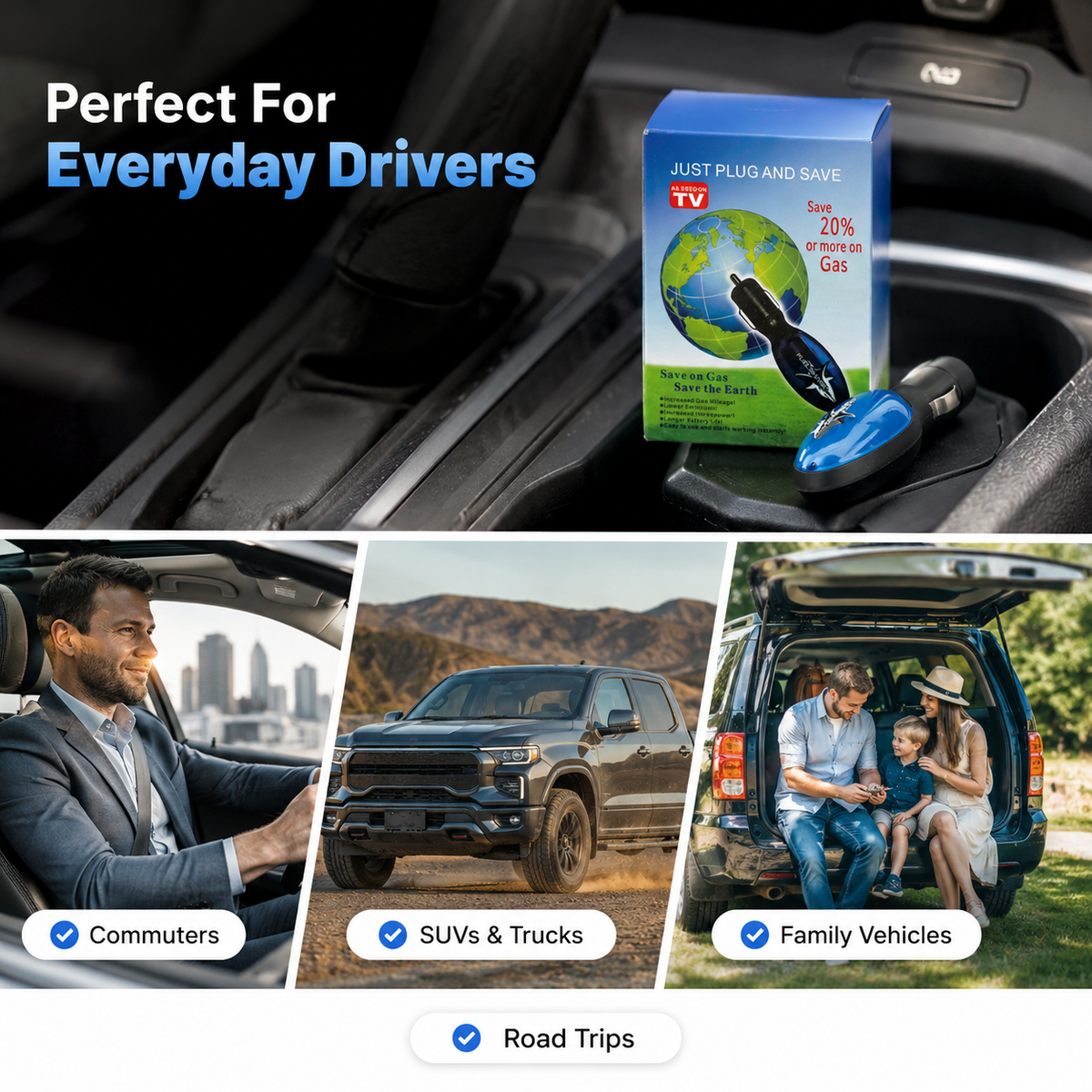 2026 Upgrade Fuel Saver Device for Car, Truck, Diesel Vehicles