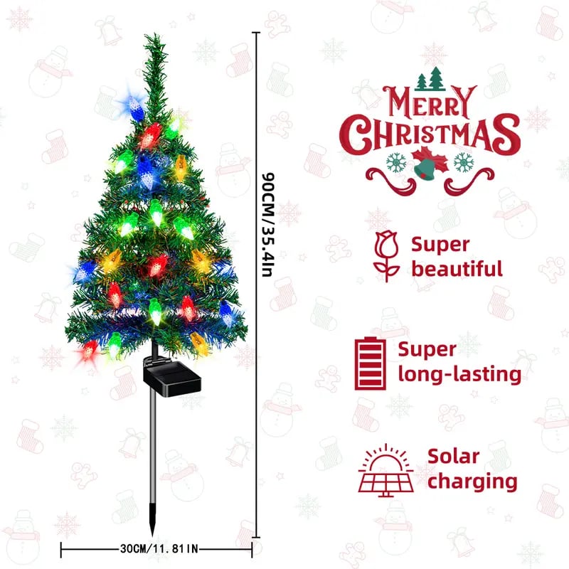 🎄Early Christmas Deal 🎁 4-in-1 Aurora Haven Solar Powered Christmas Tree