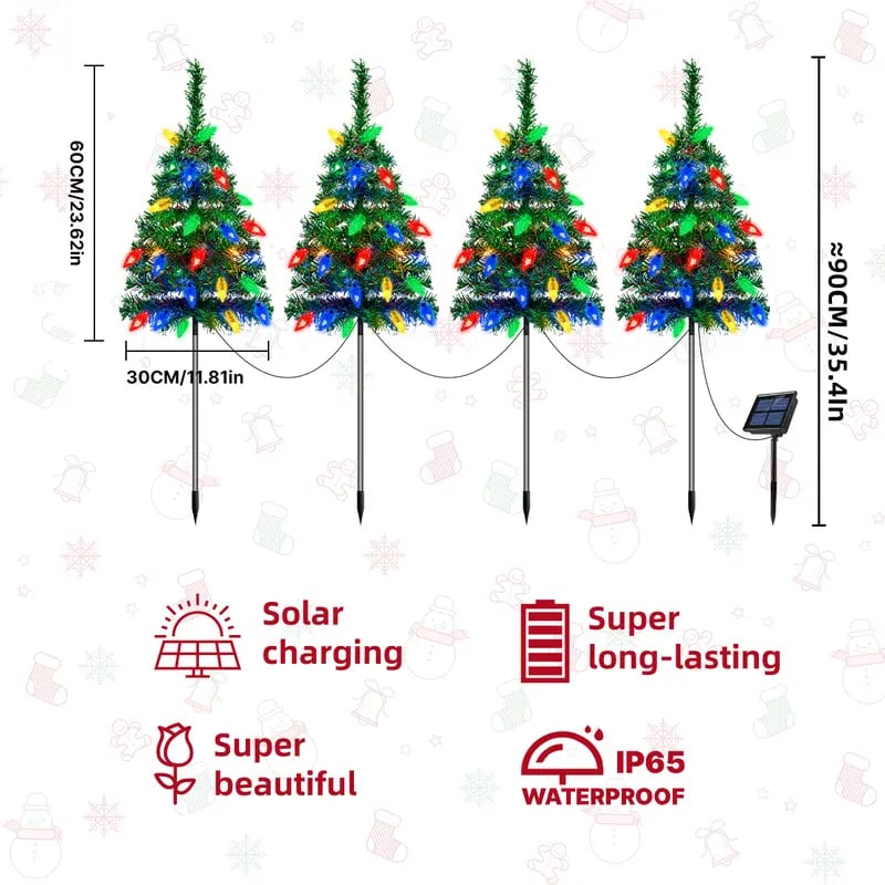 🎄Early Christmas Deal 🎁 4-in-1 Aurora Haven Solar Powered Christmas Tree