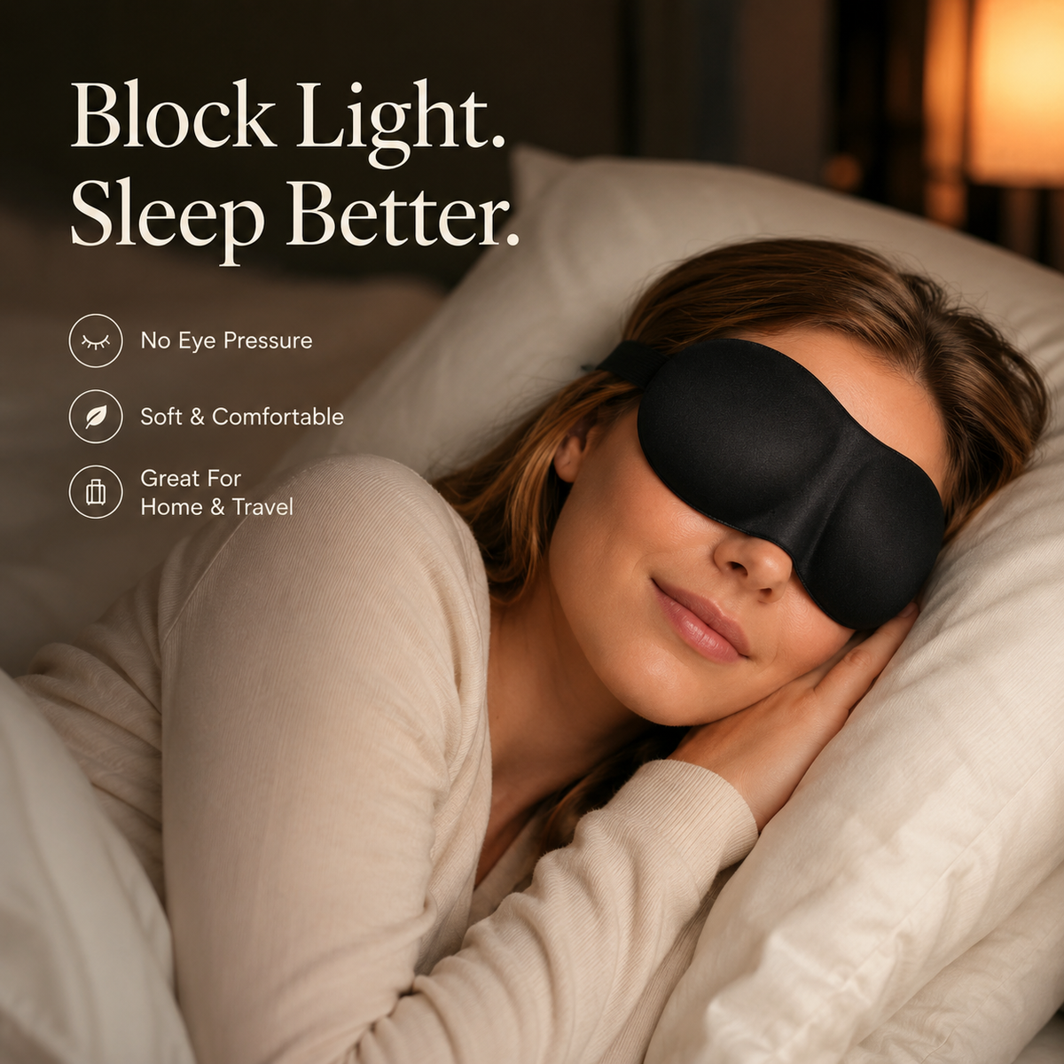 3D Contoured Blackout Sleep Mask