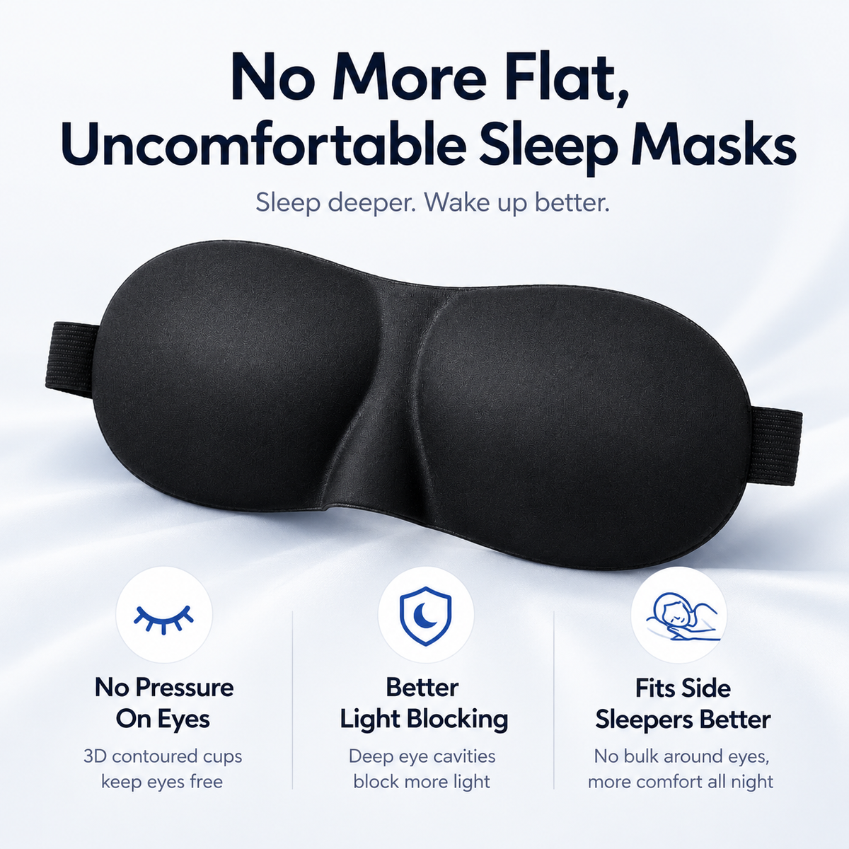 3D Contoured Blackout Sleep Mask