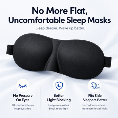 3D Contoured Blackout Sleep Mask