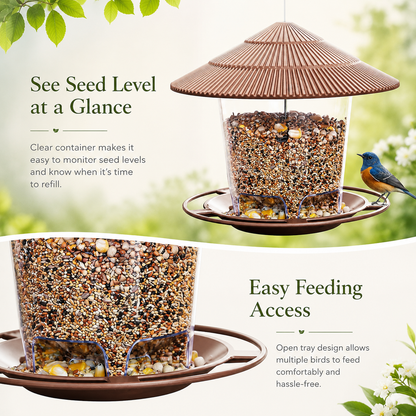 Bring Life, Color & Song to Your Backyard - the Pagoda Hanging Bird Feeder