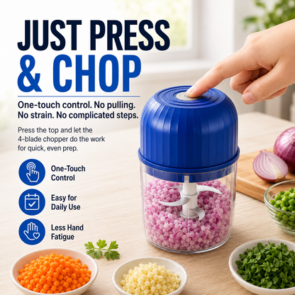 🔥Last Day 50% OFF — Cordless Multifunctional Mini Chopper with 4 Sharp Blades