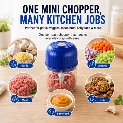 🔥Last Day 50% OFF — Cordless Multifunctional Mini Chopper with 4 Sharp Blades
