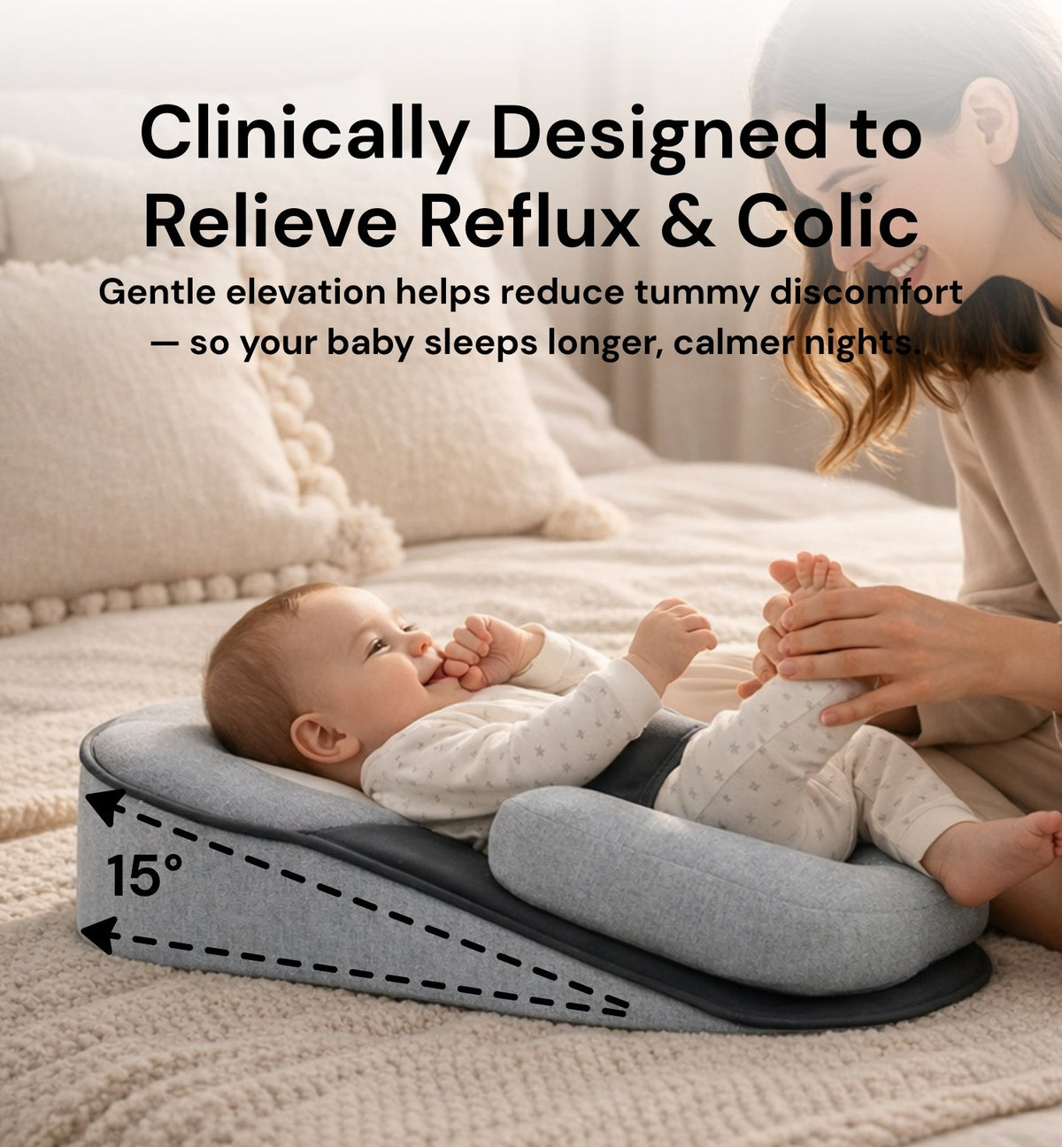 15° Baby Support Lounger – Safer, More Comfortable Feeding