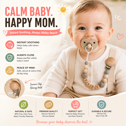 Pacifier Clip for Calm Babies