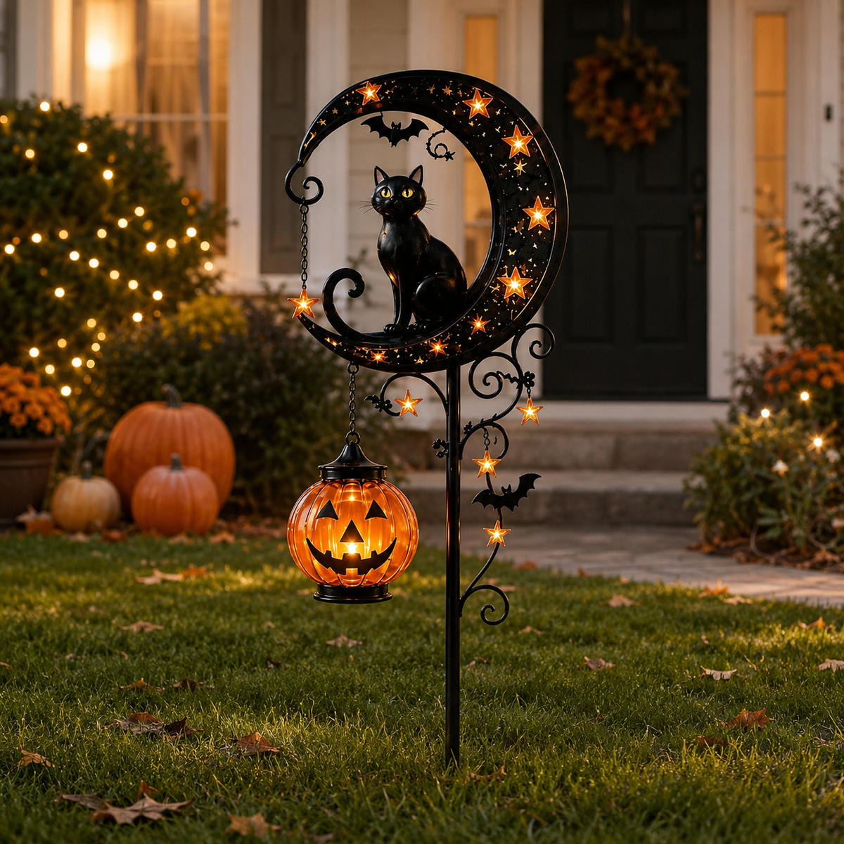 🎃 Halloween Early Bird Sale | 49% OFF Pumpkin Moon Garden Stake Light