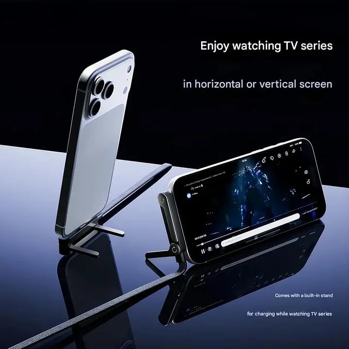 2-in-1 Cable 240W Fast Charging with Phone Stand