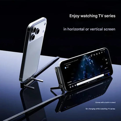 2-in-1 Cable 240W Fast Charging with Phone Stand
