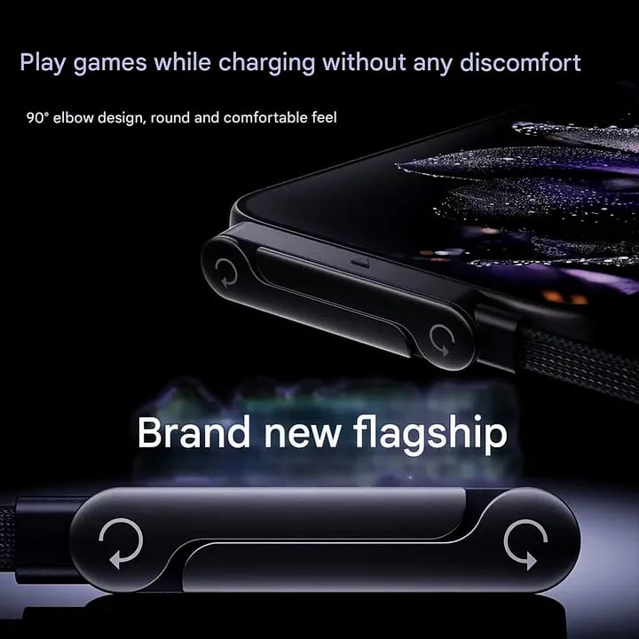 2-in-1 Cable 240W Fast Charging with Phone Stand