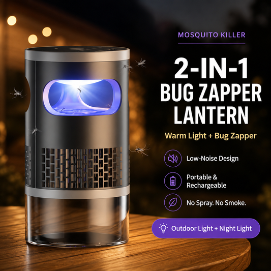 2-in-1 Outdoor Bug Mosquito Zapper Lantern